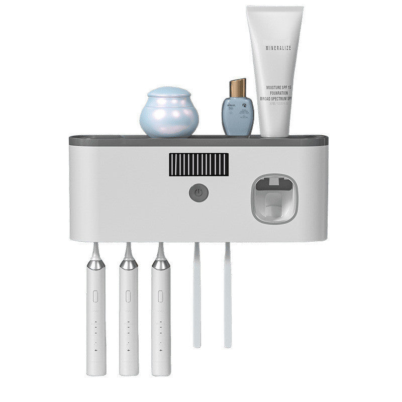 Automatic Toothpaste Dispenser with Toothbrush Holder